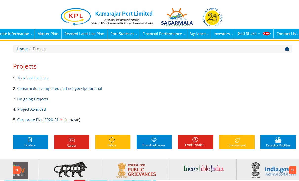 Kamarajar Port Limited (Ennore Port) continues to expand