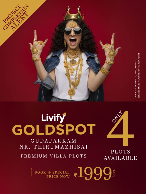Livify Goldspot Gudapakkam premium villa plots at ₹1999 per sq.ft