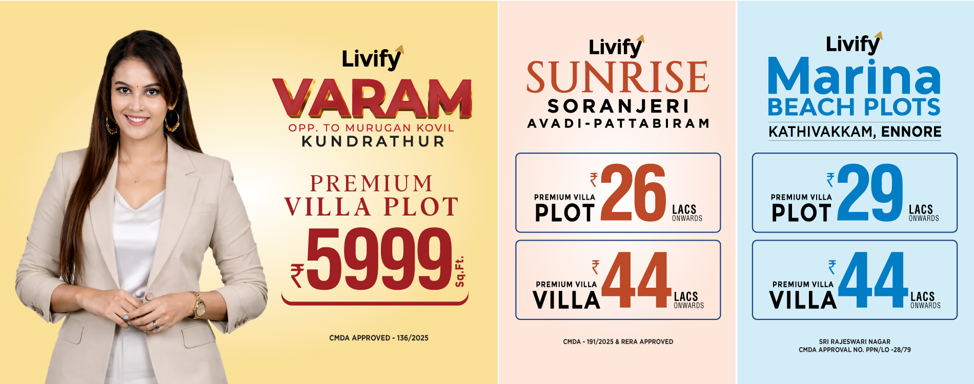 Livify premium villa plot projects across Chennai locations